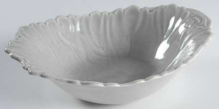 Woodfield Dove Gray 10" Oval Vegetable Bowl