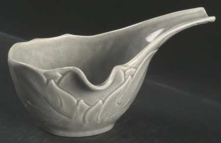 Woodfield Dove Gray Gravy Boat