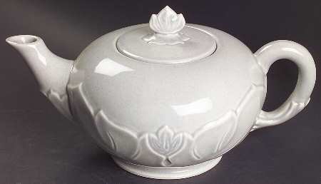 Woodfield Dove Gray Teapot & Lid