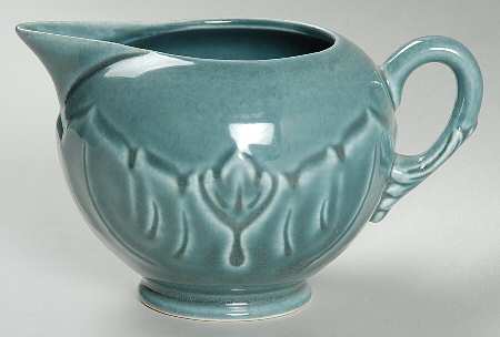 Woodfield Seafoam Green (Jungle) Footed Creamer