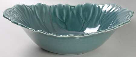 Woodfield Seafoam Green (Jungle) 10" Oval Vegetable Bowl