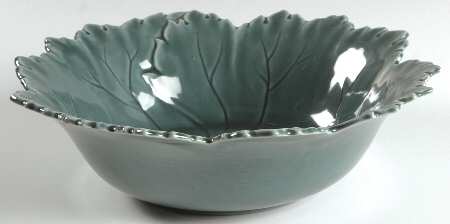 Woodfield Seafoam Green (Jungle) 11" Large Salad Serving Bowl