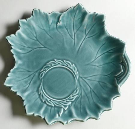 Woodfield Seafoam Green (Jungle) Plate for Tea & Toast Snack Set