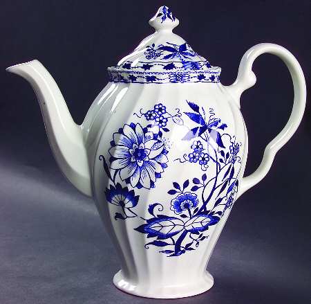 Blue Lily Coffee Pot & Lid