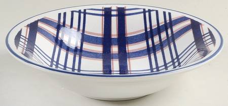 Blue Linen Coupe Soup Bowl