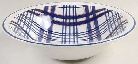 Blue Linen 9" Round Vegetable Bowl