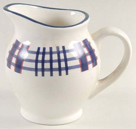 Blue Linen Creamer