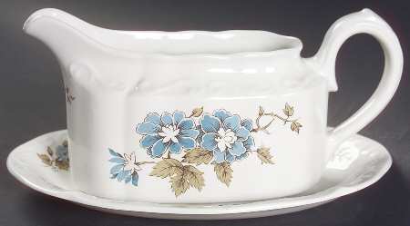 Blossomtime Blue Gravy Boat & Underplate/Relish