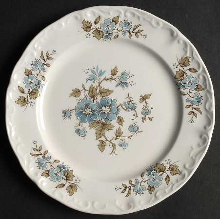 Blossomtime Blue Bread & Butter Plate