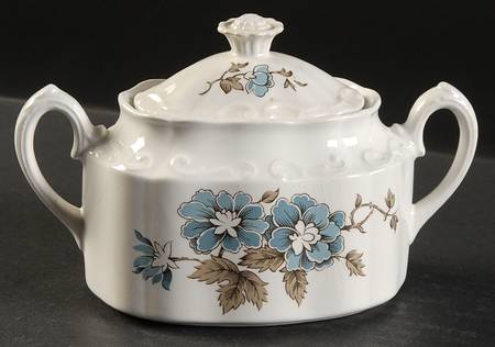 Blossomtime Blue Sugar Bowl & Lid