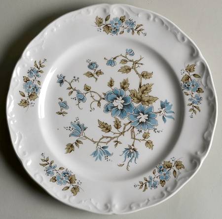 Blossomtime Blue Salad Plate