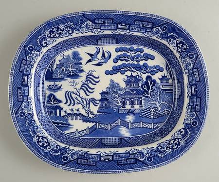 Blue Willow 13" Oval Serving Platter