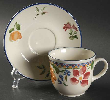 Calypso Footed Cup & Saucer Set