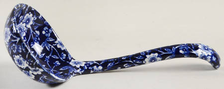 Calico Blue (Burleigh Stamp) Solid Piece Sauce Ladle