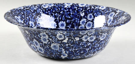Calico Blue (Burleigh Stamp) 8" Round Vegetable Bowl