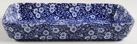 Calico Blue (Burleigh Stamp) 11" Rectangular Baker