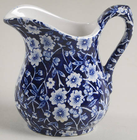 Calico Blue (Burleigh Stamp) Mini Creamer