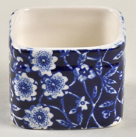 Calico Blue (Burleigh Stamp) Square Open Sugar Bowl