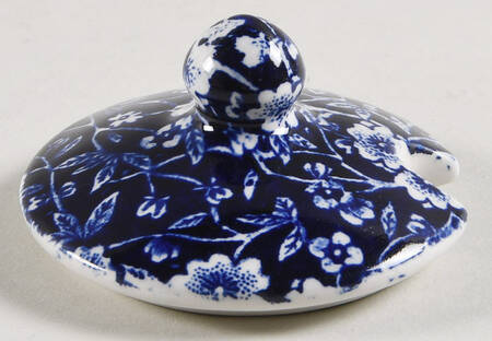 Calico Blue (Burleigh Stamp) Lid for Sugar Bowl
