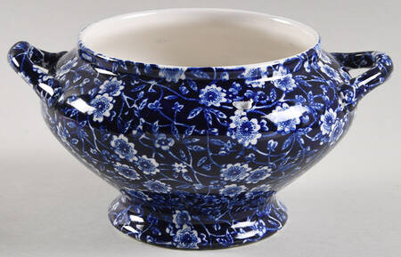 Calico Blue (Burleigh Stamp) Sugar Bowl No Lid