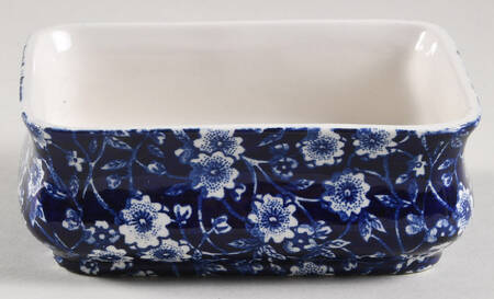 Calico Blue (Burleigh Stamp) 4" Rectangular Box No Lid