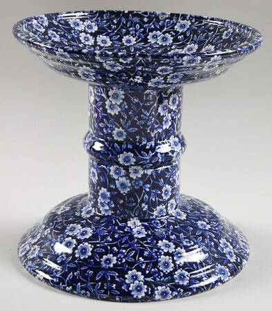 Calico Blue (Burleigh Stamp) 7" Pillar Candleholder