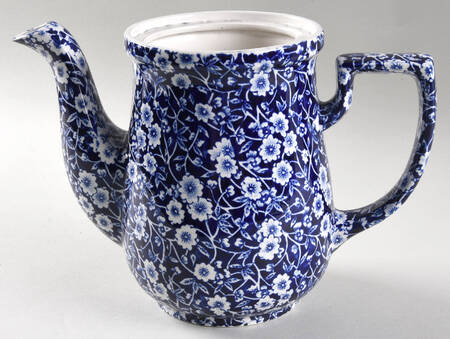 Calico Blue (Burleigh Stamp) Coffee Pot No Lid