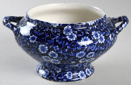 Calico Blue (Burleigh Stamp) Sauce Boat No Lid