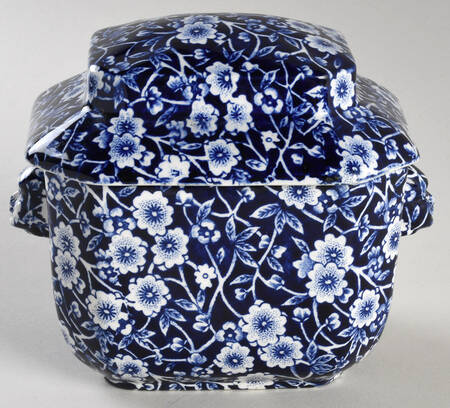 Calico Blue (Burleigh Stamp) Candy Box & Lid