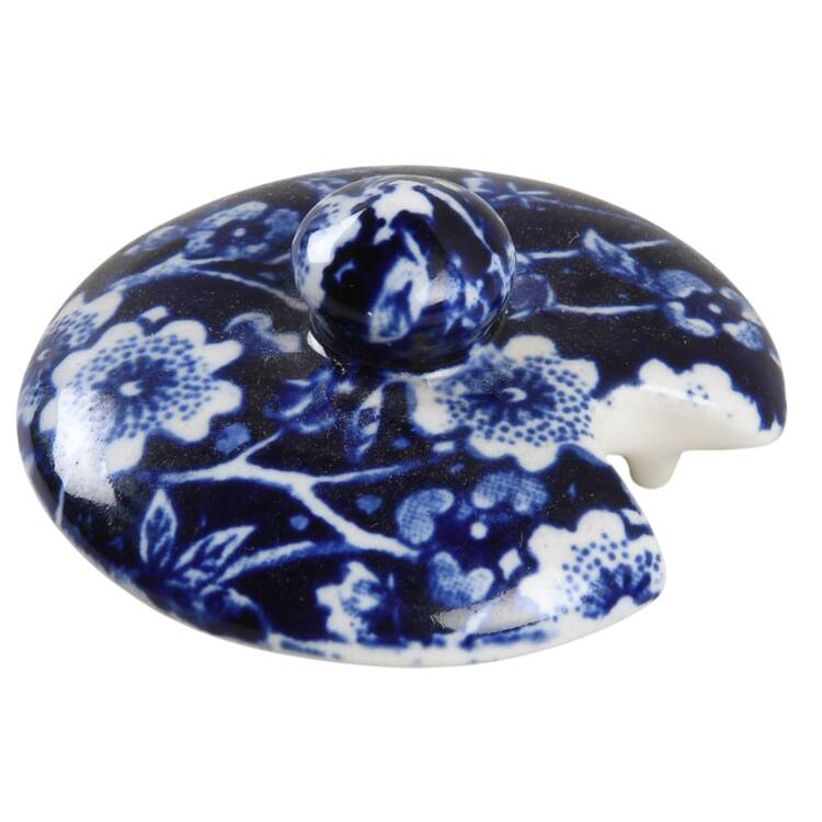 Calico Blue (Burleigh Stamp) Lid for Marmalade