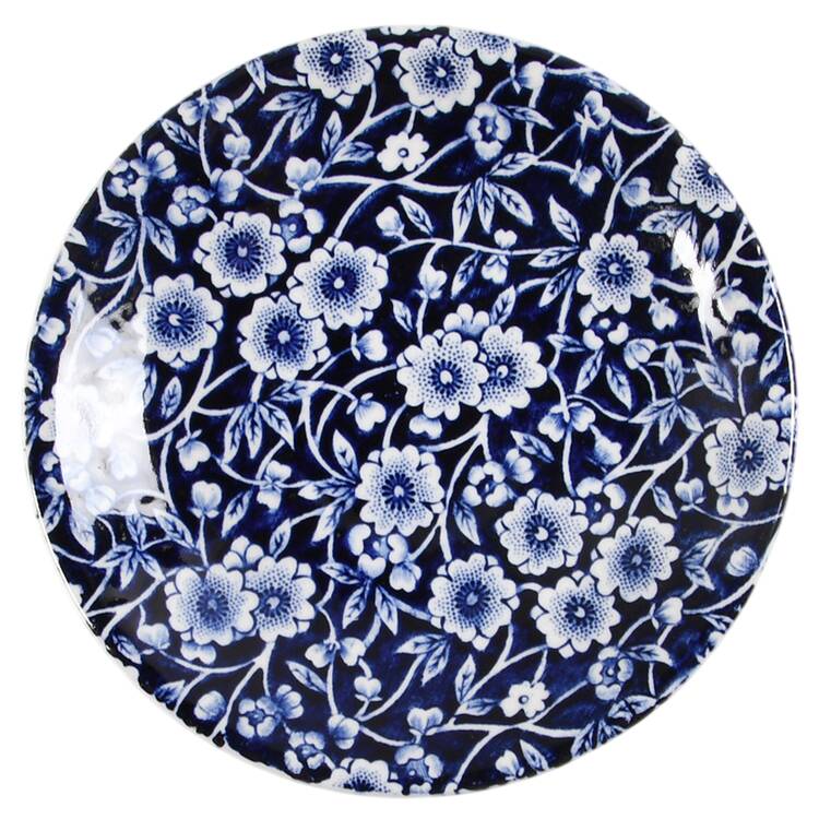 Calico Blue (Burleigh Stamp) Saucer for Flat Demitasse Cup
