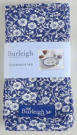 Calico Blue (Burleigh Stamp) Cloth Napkin - Set of 4