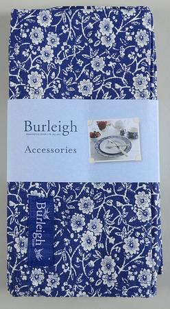 Calico Blue (Burleigh Stamp) (Set of 3) Tea Towels