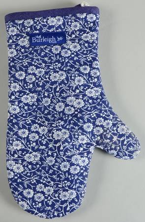 Calico Blue (Burleigh Stamp) Cloth Oven Mitt