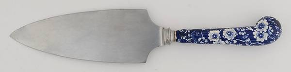 Calico Blue (Burleigh Stamp) Pie Server with Stainless Blade