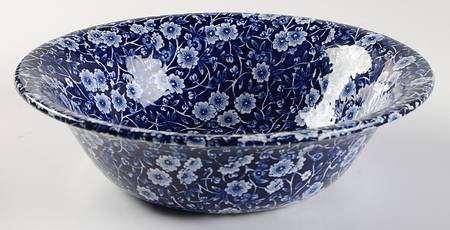 Calico Blue (Burleigh Stamp) 9" Round Vegetable Bowl