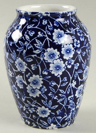 Calico Blue (Burleigh Stamp) 4" Vase