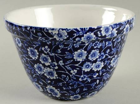 Calico Blue (Burleigh Stamp) 3" Flower Pot