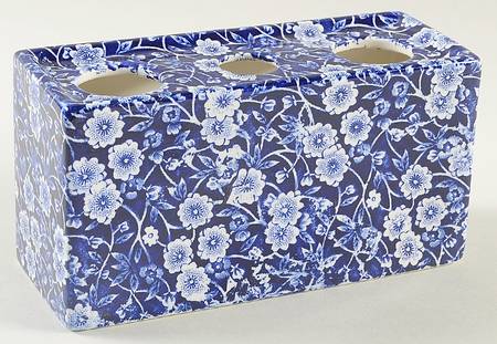 Calico Blue (Burleigh Stamp) Pierced Flower Brick