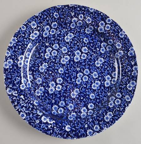 Calico Blue (Burleigh Stamp) Round Torte Plate
