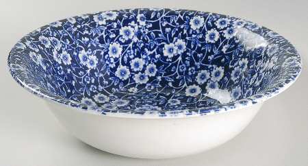 Calico Blue (Burleigh Stamp) 9" Round Vegetable Bowl