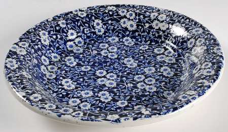 Calico Blue (Burleigh Stamp) Pie Serving Plate