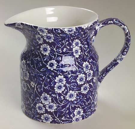 Calico Blue (Burleigh Stamp) 20 Oz Milk Jug
