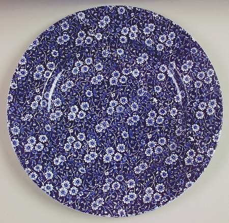 Calico Blue (Burleigh Stamp) 13" Chop Plate (Round Platter)