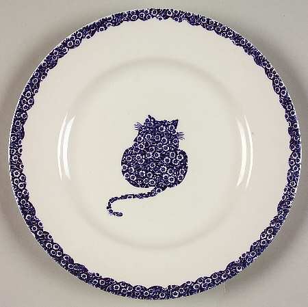 Calico Blue (Burleigh Stamp) Child's Plate