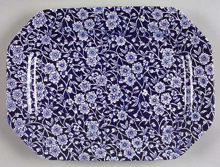 Calico Blue (Burleigh Stamp) 10" Bread Tray