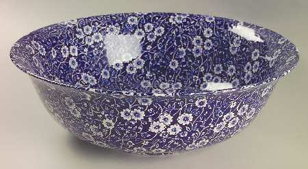 Calico Blue (Burleigh Stamp) 12" Large Fruit Bowl