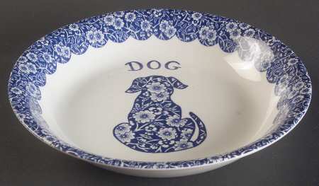 Calico Blue (Burleigh Stamp) Coupe Soup Bowl