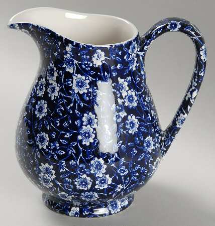 Calico Blue (Burleigh Stamp) Sandringham Jug