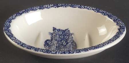 Calico Blue (Burleigh Stamp) Soap Dish